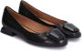 Kazar Zwarte leren schoenen met grote decoratie en originele hak Black Dames - Thumbnail 1