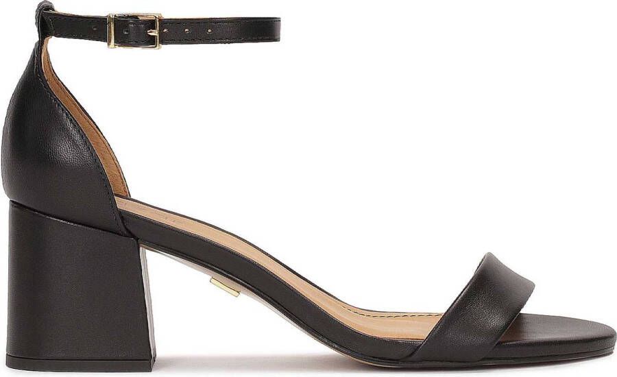 Kazar Klassieke zwarte bloksandalen met volledige hak Black Dames