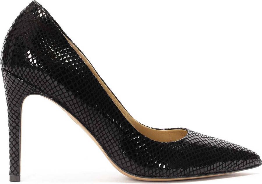 Kazar Classic black embossed leather stilettos