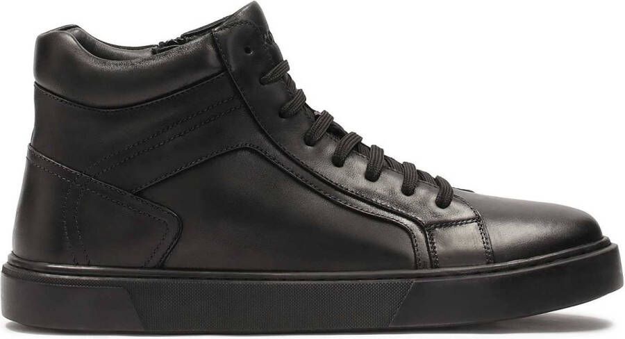 Kazar Comfortabele zwarte herensneakers met hoge schacht Black Heren