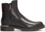 Kazar Zwarte Leren Booties met Dubbele Ritsen Black Dames - Thumbnail 1