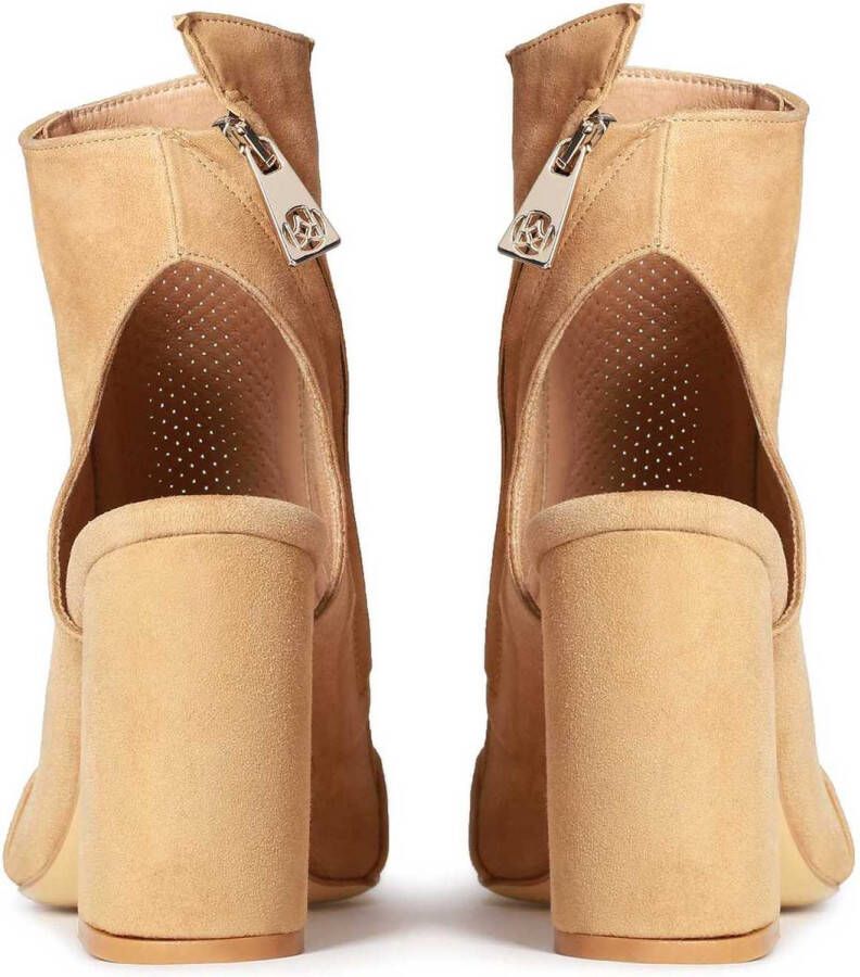 Kazar Dames lichtbruine peep toe laarzen Brown Dames