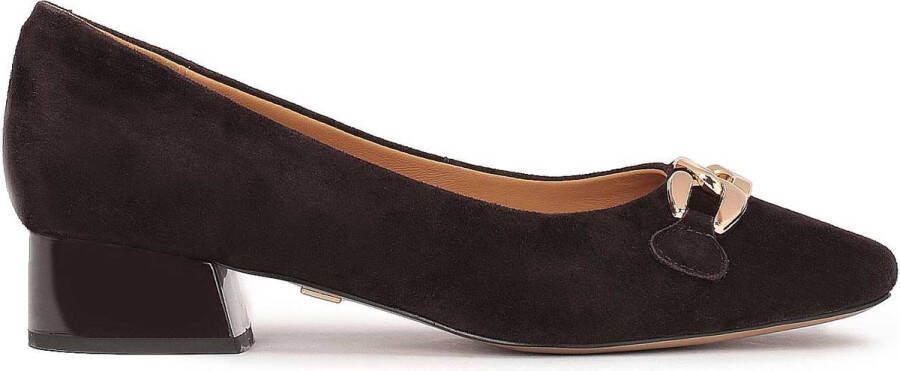 Kazar Elegante suède pumps met gouden decoratie Brown Dames - Foto 1