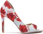 Kazar Denim stof peep toe pumps met geborduurde bloemen Red Dames - Thumbnail 1