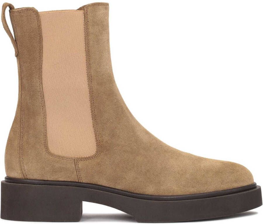 Kazar Donker beige zacht suede pantoffels