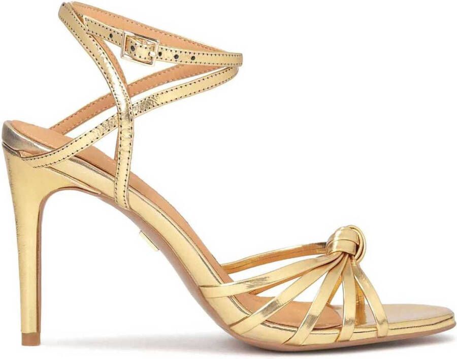 Kazar Elegante gouden sandalen met schuine bandjes Yellow Dames