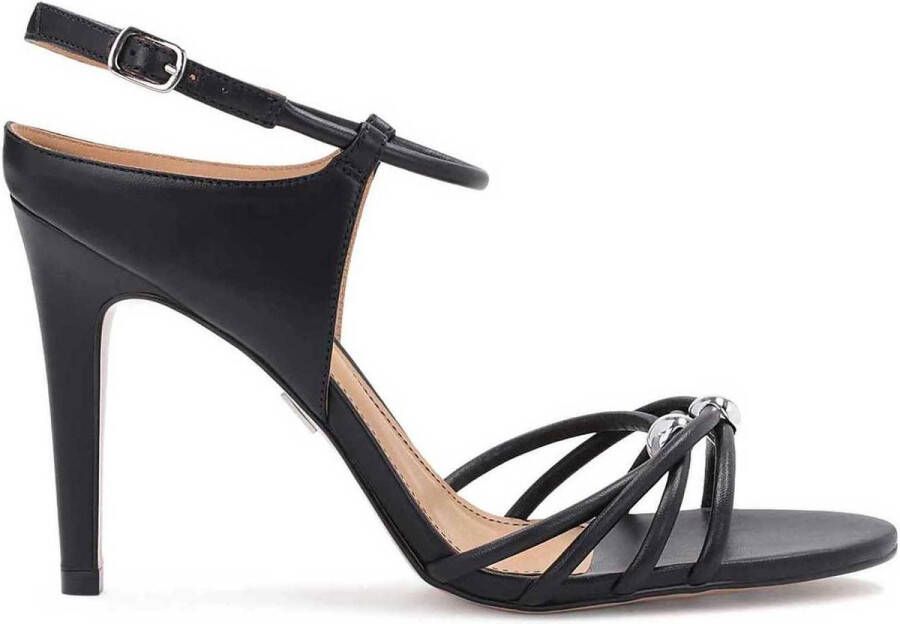 Kazar Elegante zwarte leren sandalen om de enkel geregen Black Dames