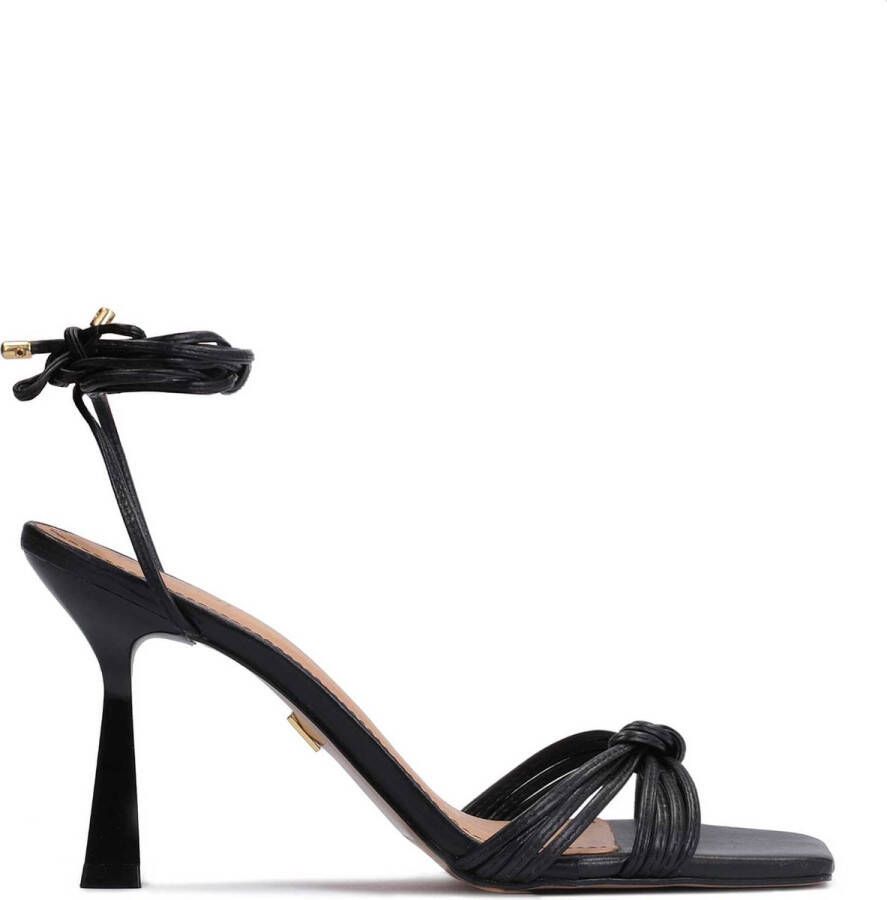 Kazar Elegante zwarte sandalen op een zandloper-vormige hak Black Dames