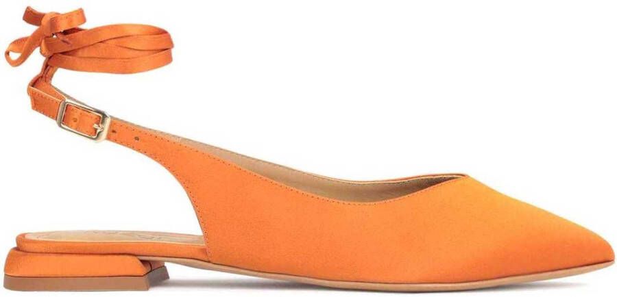 Kazar Escarpins orange pour dames avec un talon non recouvert