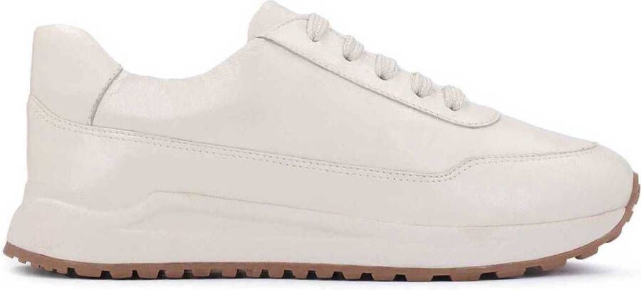 Kazar Dames off-white leren sneakers met een comfortabele constructie White Dames