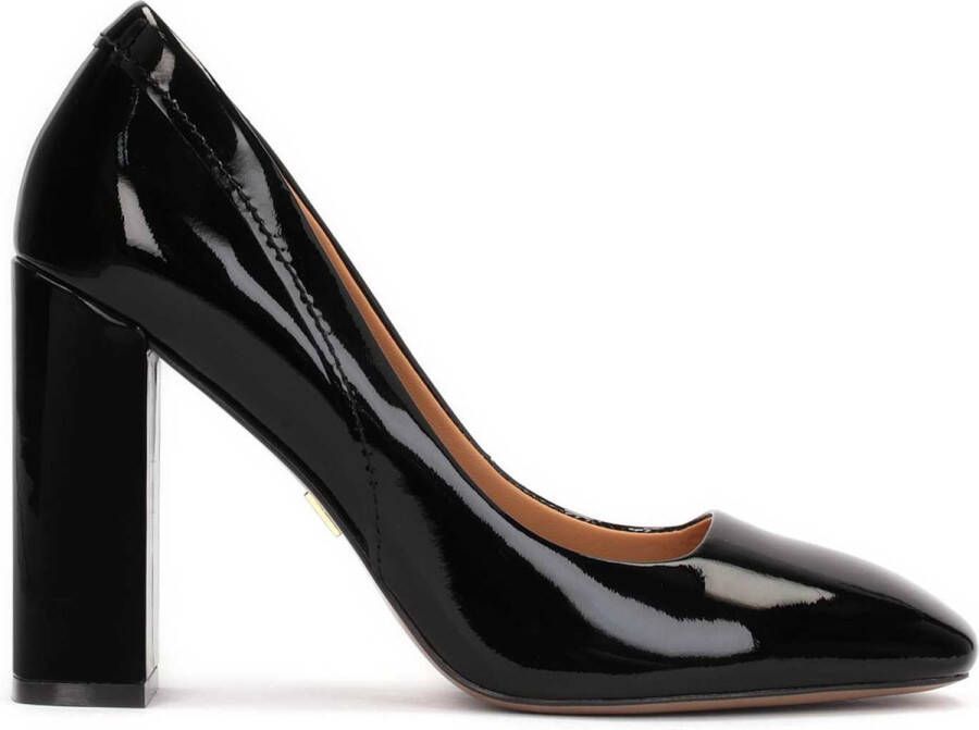 Kazar Dames gelakte zwarte pumps met vierkante neus Black Dames