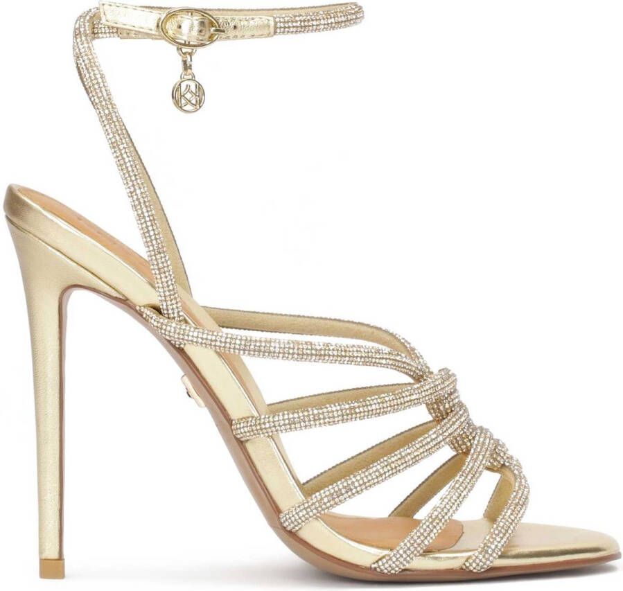 Kazar Gouden sandalen versierd met kristallen Yellow Dames