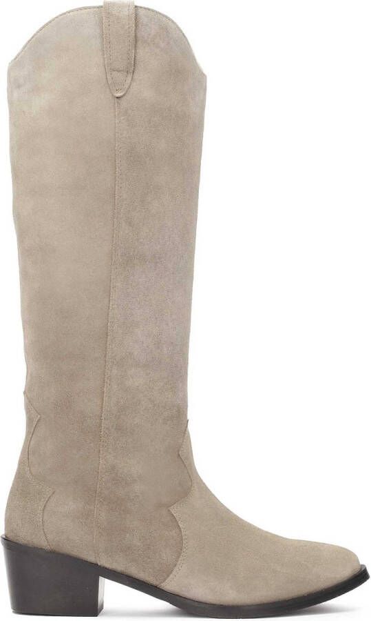 Kazar Grey cowboy boots with high suede upper