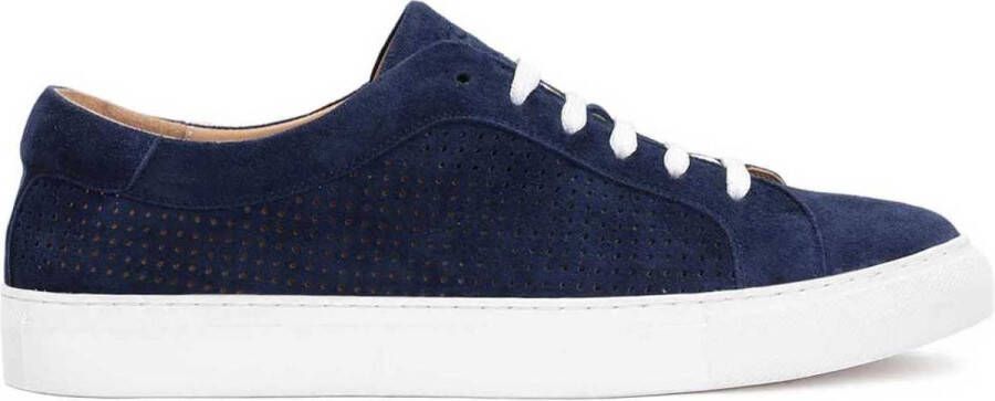 Kazar Heren marineblauwe geperforeerde sneakers