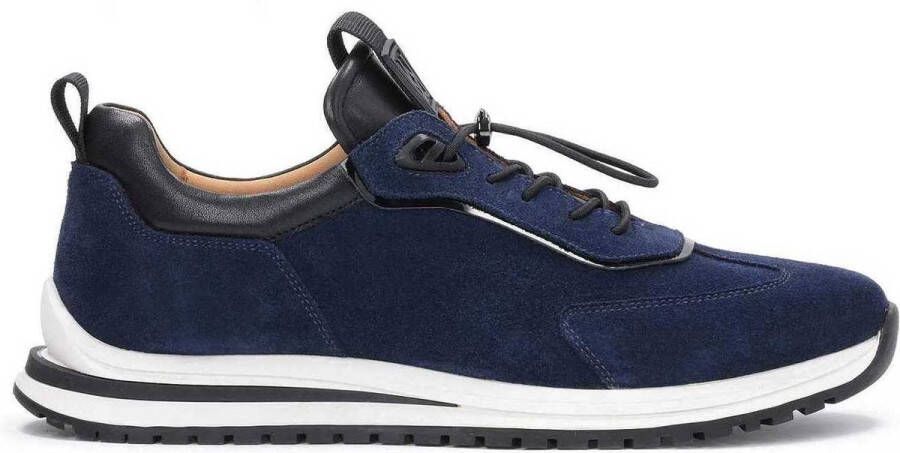 Kazar Heren marineblauwe suède sneakers Blue Heren