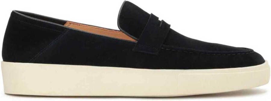 Kazar Heren sneakers met suède slip-on en rechte zoo