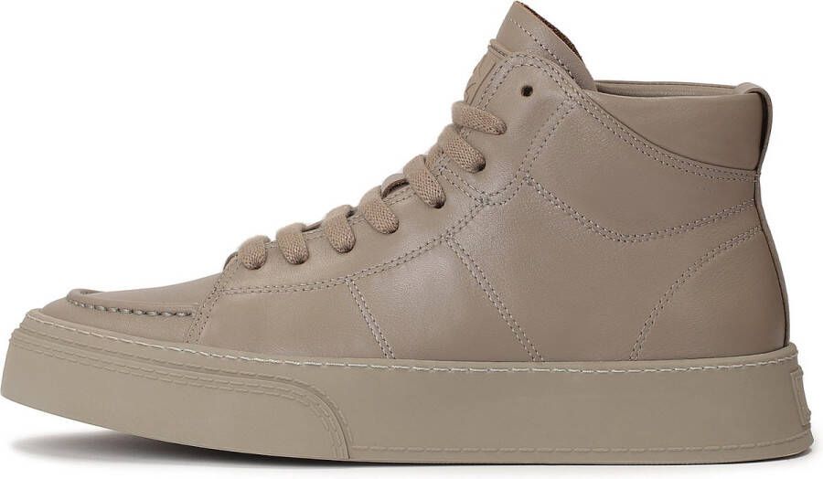 Kazar Leren sneakers voor heren met hogere schacht Beige Heren