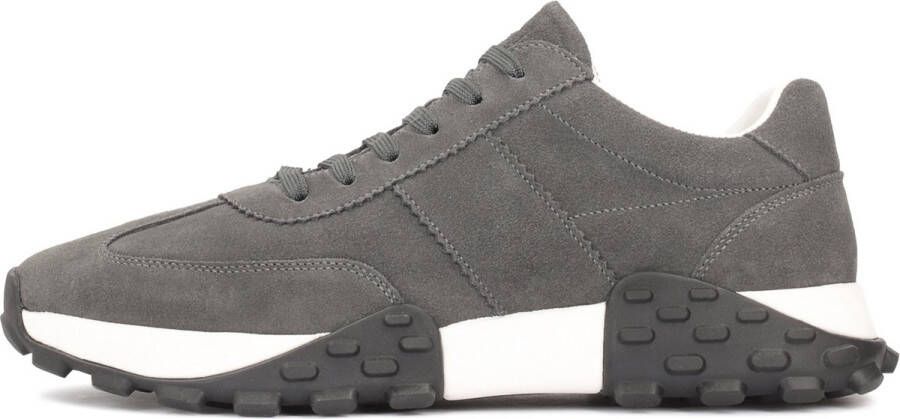 Kazar Grijze Suède Stijlvolle Sneakers Comfortabele Zool Gray Heren