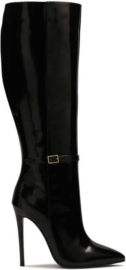 Kazar High stiletto heeled boots in shiny leather