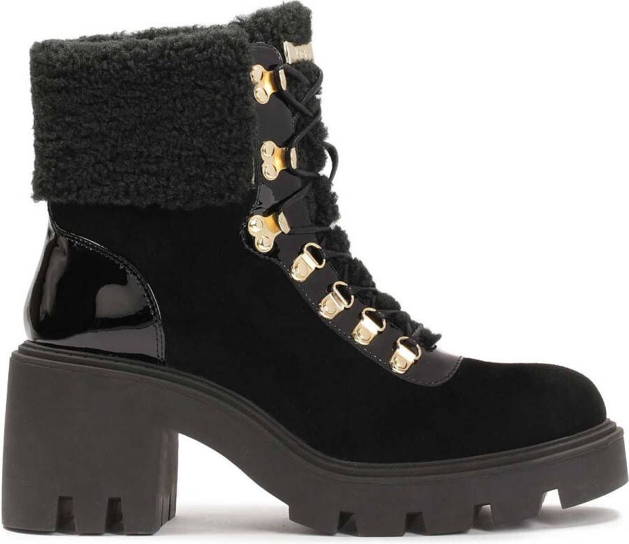 Kazar Veterschoenen van suède en lakleer Black Dames