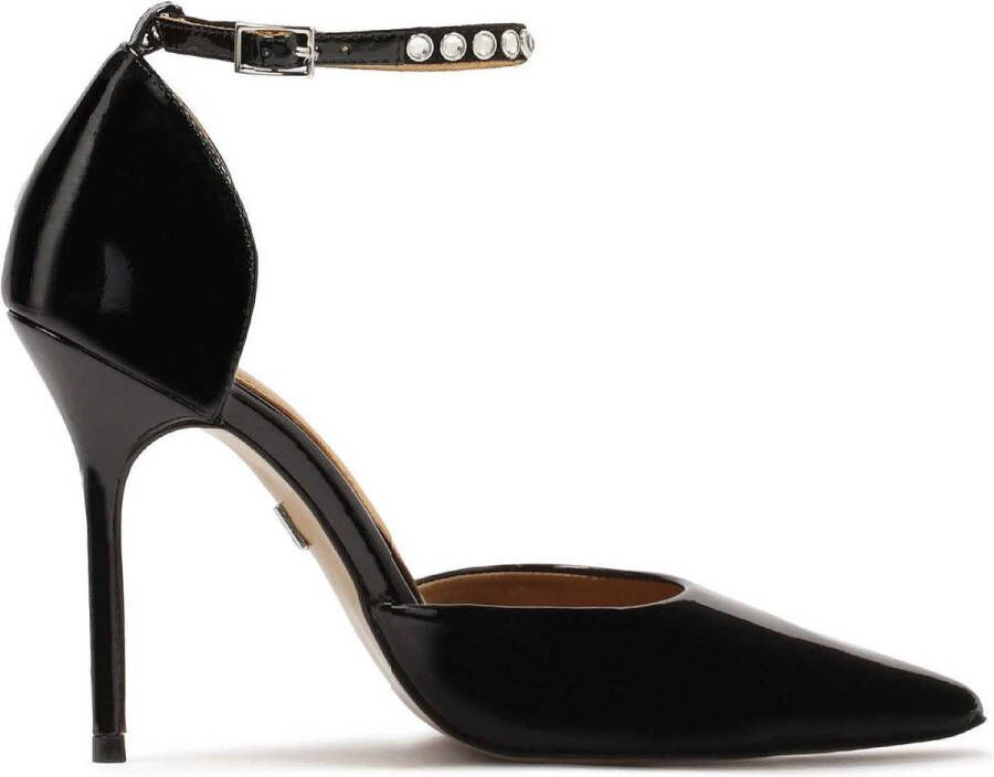 Kazar Gelakte pumps met twee verwisselbare bandjes Black Dames