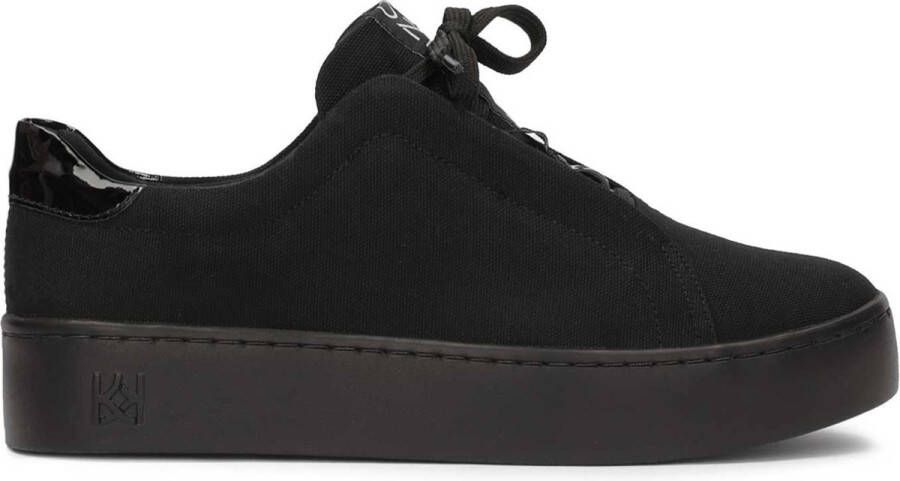 Kazar Dames zwarte sneakers met aantrekkelijke vetersluiting Black Dames