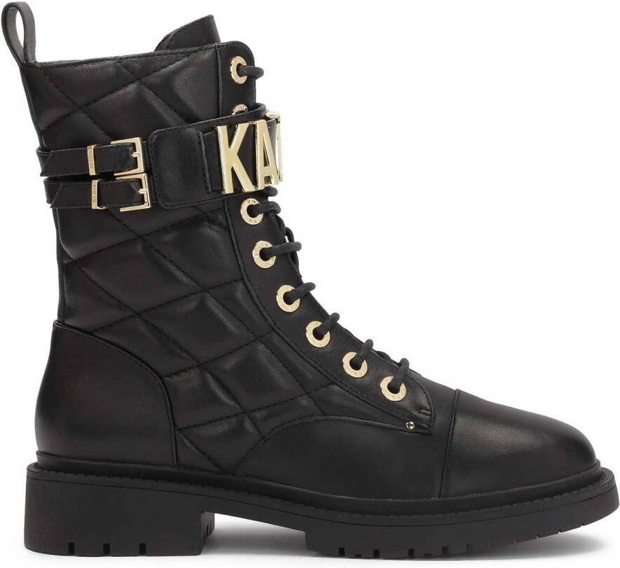 Kazar Leather boots with metal lettering