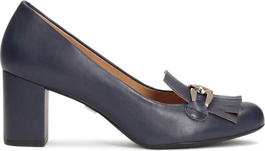 Kazar Leren pumps met een brede hak Blue Dames