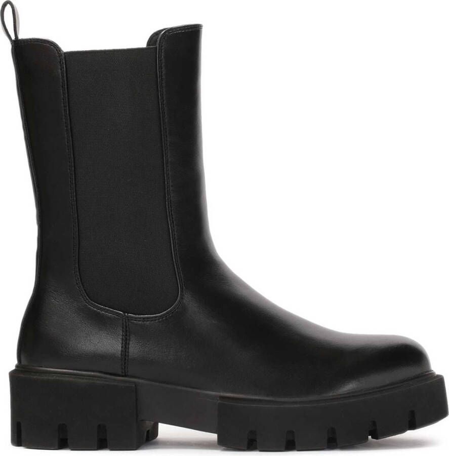 Kazar Leren chelsea boots met grove zool en slip-on stijl bovenkant