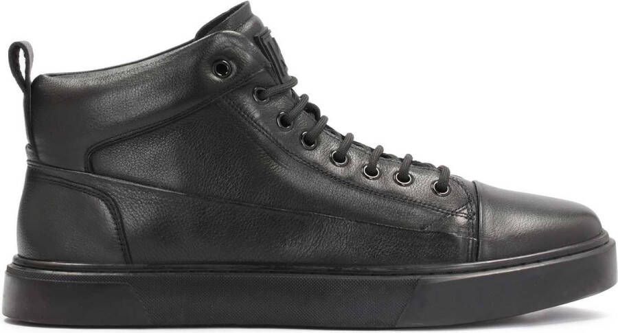 Kazar Moderne Leren Sneakers Trendy Design Black Heren