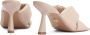 Kazar Flare Heel Leren Muiltjes met Zachte Bandjes Beige Dames - Thumbnail 3