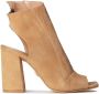 Kazar Dames lichtbruine peep toe laarzen Brown Dames - Thumbnail 1