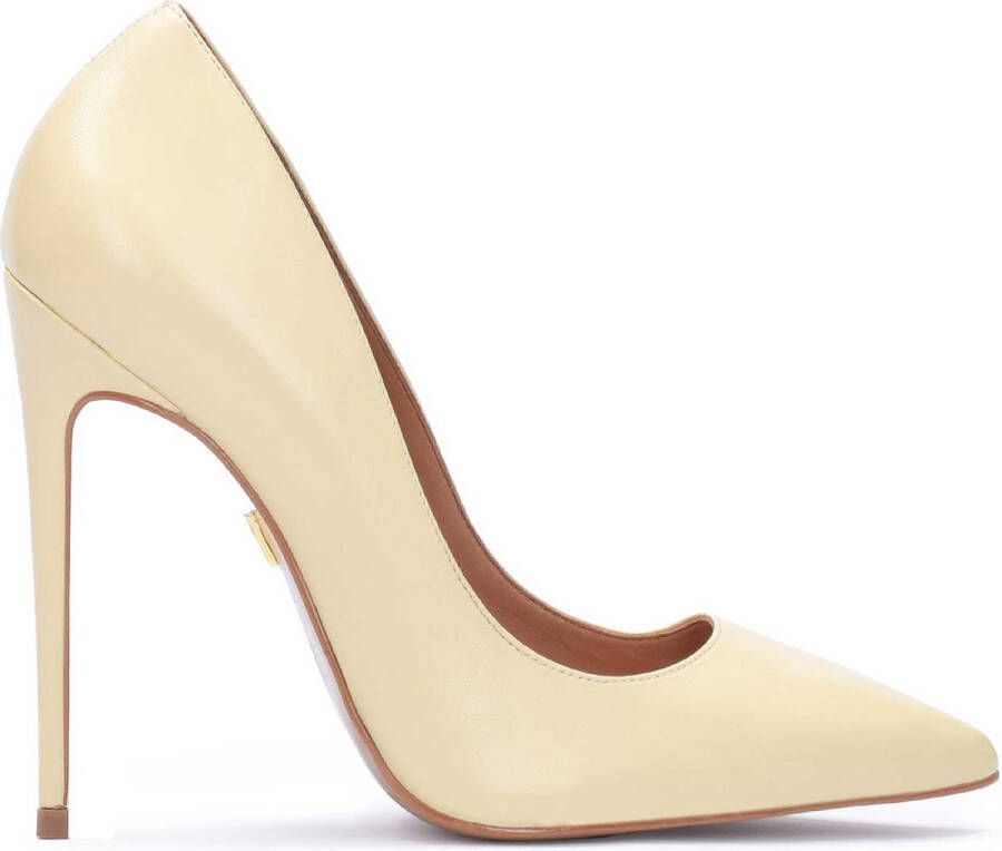 Kazar Dames lichtgele pumps op een hoge slanke hak Yellow Dames