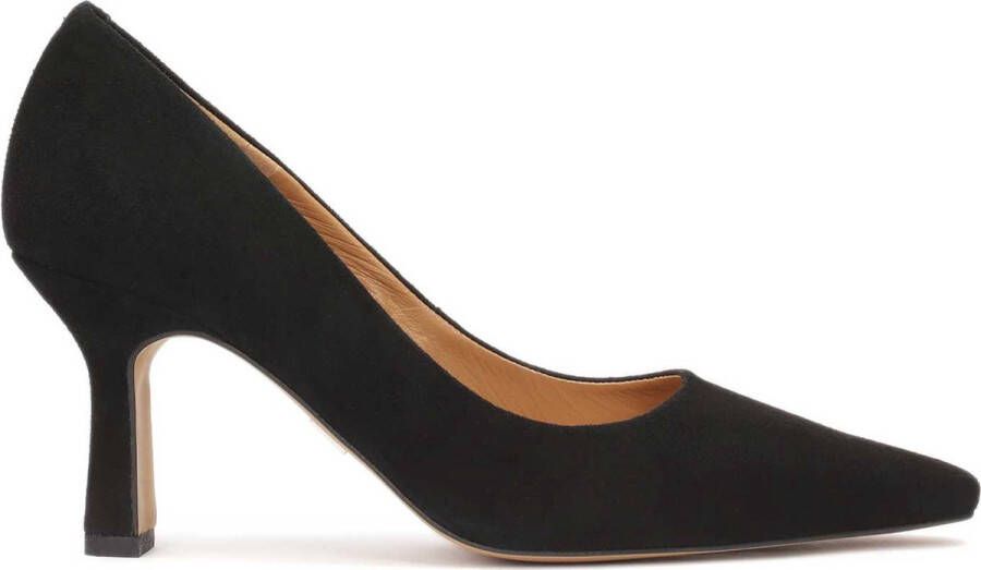 Kazar Lage suède pumps met verlengde neuzen Black Dames