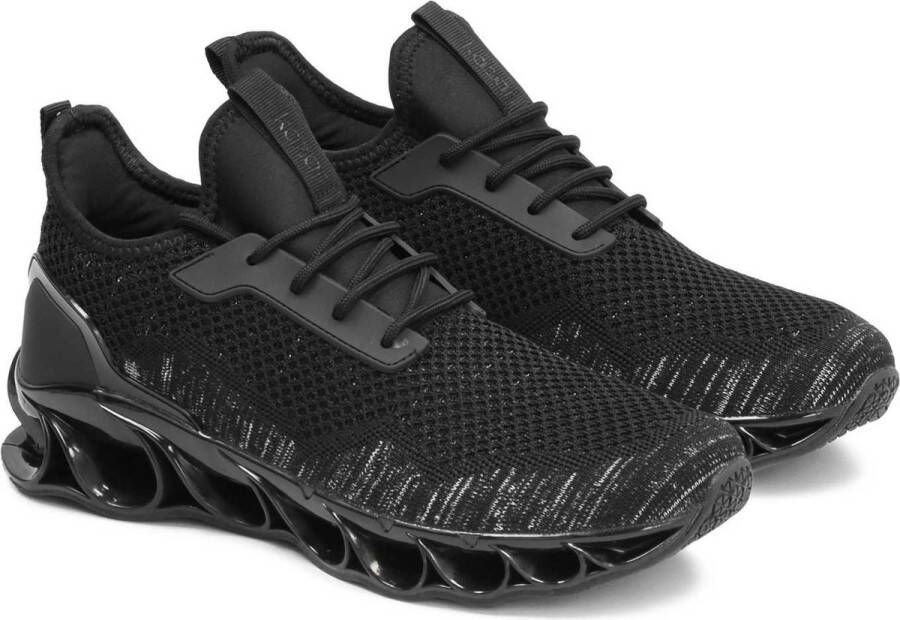 Kazar Comfortabele stoffen sportschoenen Black Heren