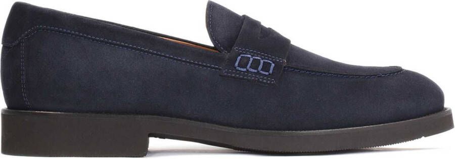 Kazar Marineblauwe Suède Loafers Stijlvol Model Blue Heren