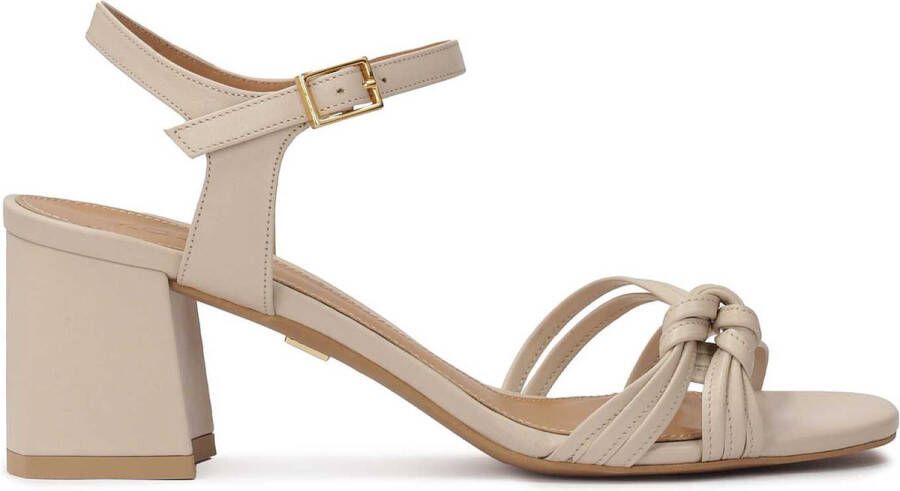 Kazar Minimalistische beige post sandalen Beige Dames