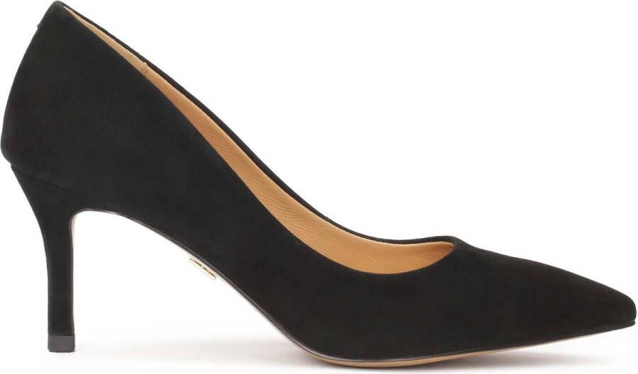 Kazar Minimalist black suede stiletto pumps