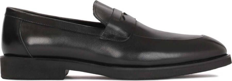 Kazar Minimalistische zwarte loafers met comfortabele zool Black Heren