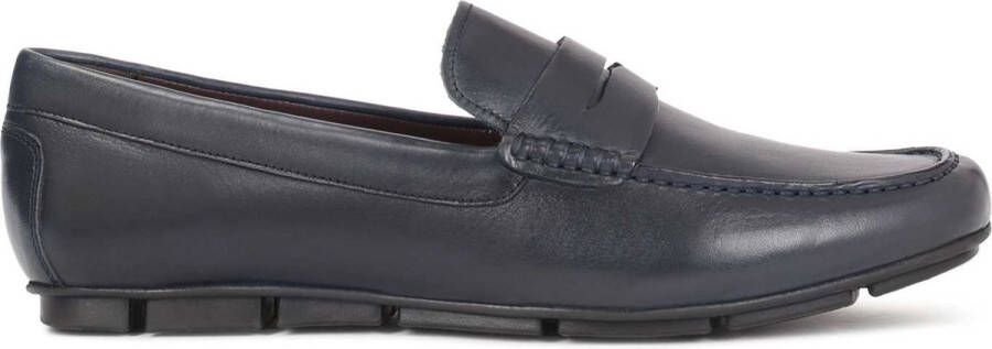 Kazar Donkerblauwe mocassins versierd met een band Blue Heren