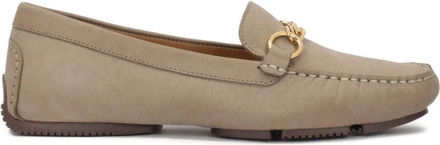 Kazar Nubuck mocassins met flexibele zool Beige Dames