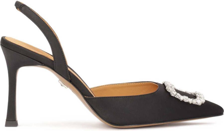 Kazar Open-heel pumps with jewelry embellishment