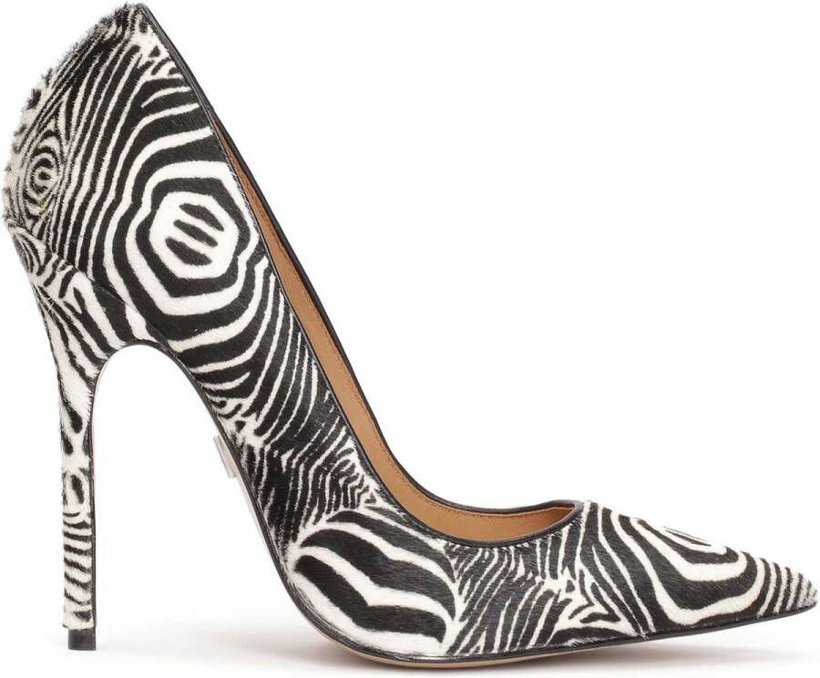 Kazar Patterned pumps on a slender stiletto heel in bristle leather