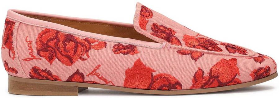 Kazar Roze halfschoenen met rood bloemmotief Multicolor Dames