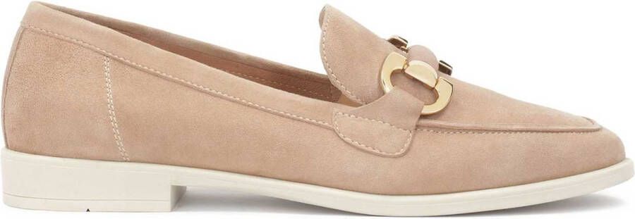 Kazar Pink suede half shoes with flat heel