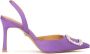 Kazar Paarse stoffen slingback pumps Purple Dames - Thumbnail 1