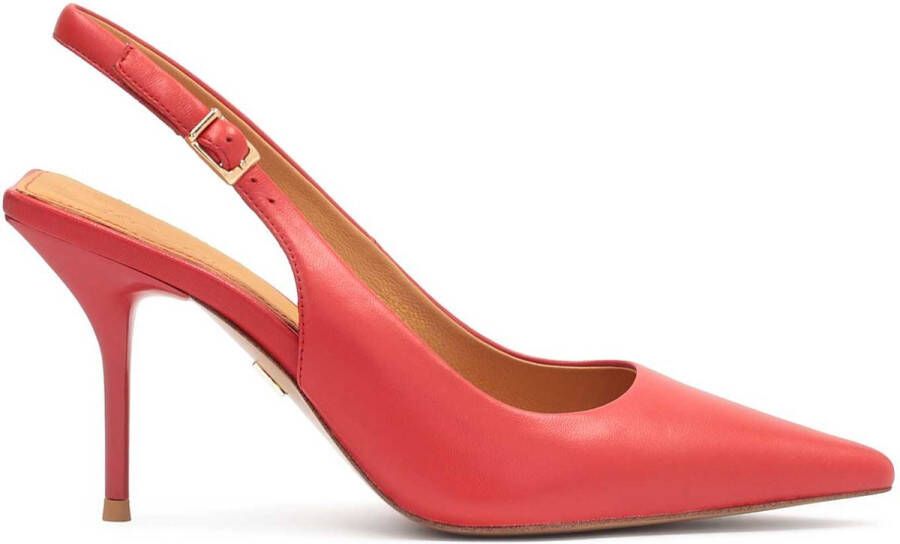 Kazar Rode leren pumps met een onbedekte hiel Red Dames