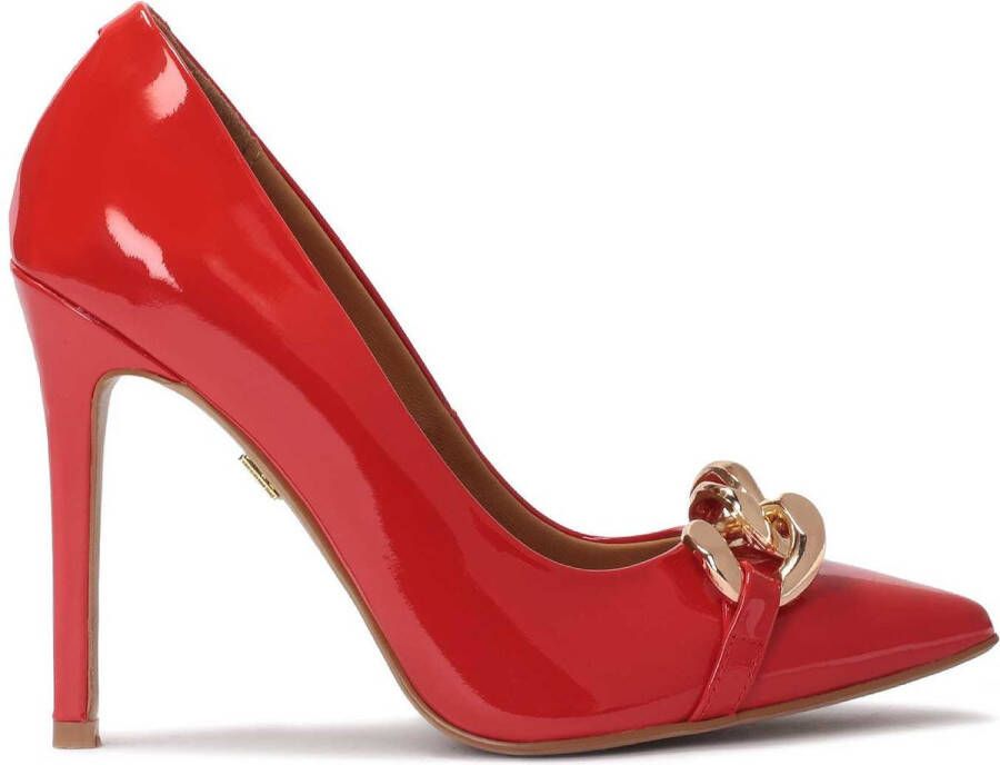 Kazar Rode lakleren stiletto's met een ketting Red Dames