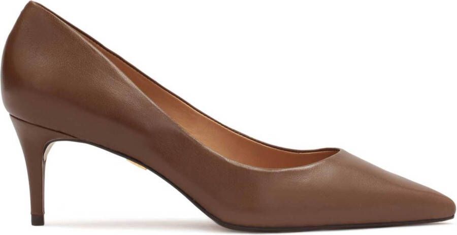 Kazar Bruine Leren Pumps Stijlvol Klassiek Comfortabel Brown Dames