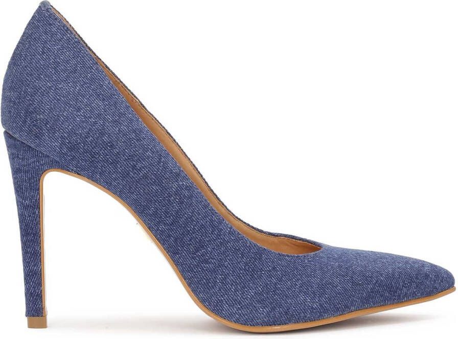 Kazar Stiletto pumps in denim imitatiestof Blue Dames